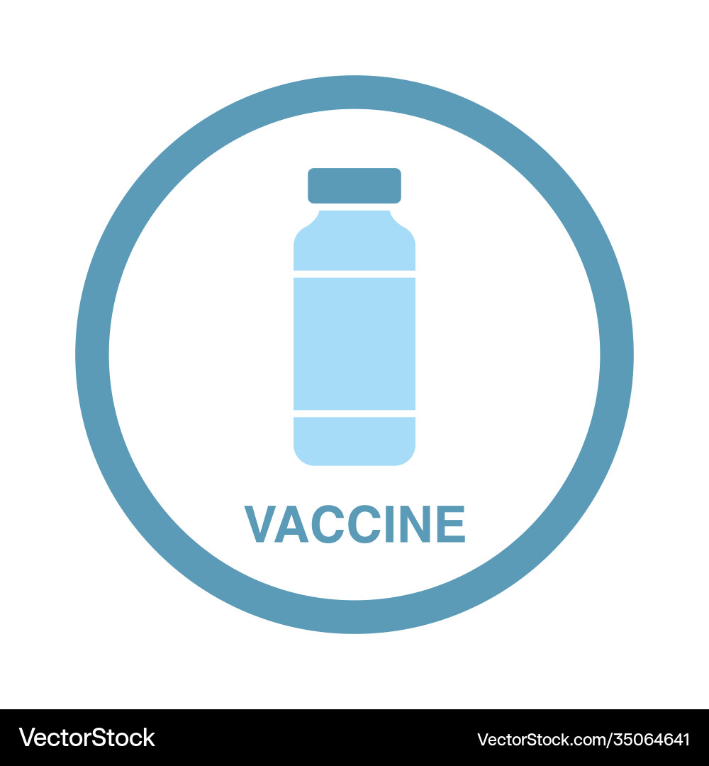 Medizinische Ikone vial mit Impfstoff und Medizin Medizinische Ikone vial mit Impfstoff und Medizin vektorbild