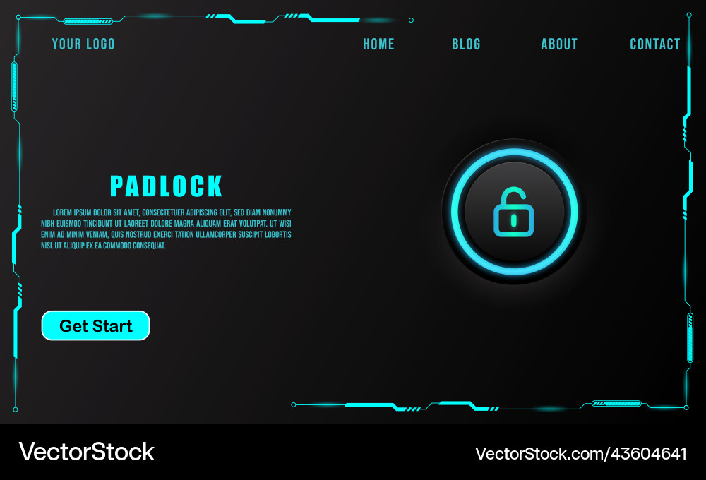 Power button on technology background vector image