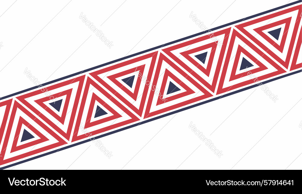 Repeating triangle pattern border modern Vector Image