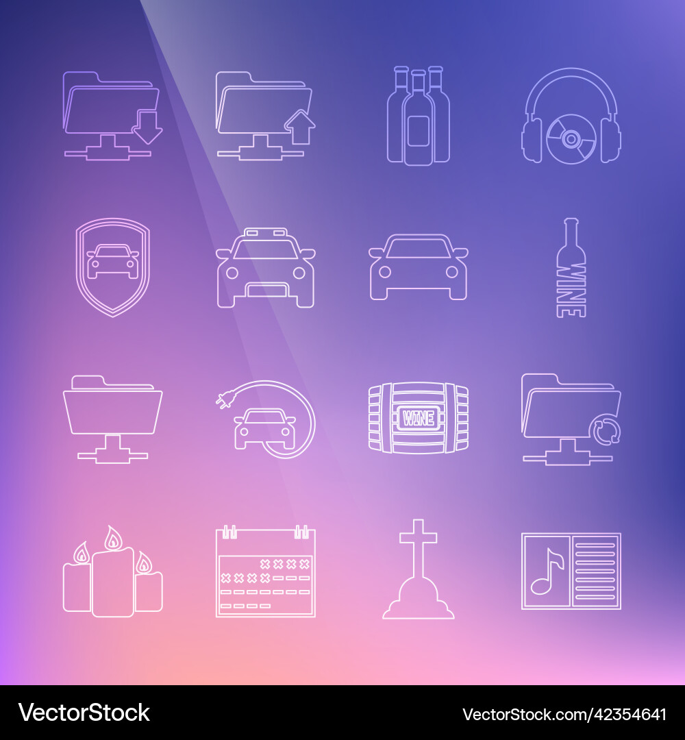 Set line music book with note ftp sync refresh Set line music book with note ftp sync refresh vector image