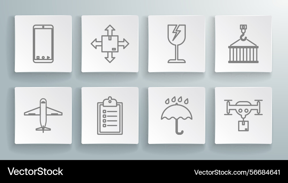 Set line plane verification of delivery list Set line plane verification of delivery list vector image