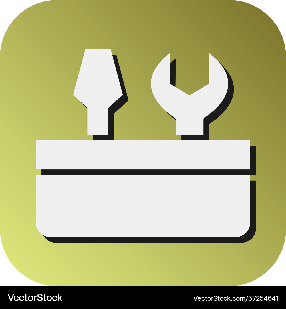 Toolbox glyph gradient background icon Vector Image