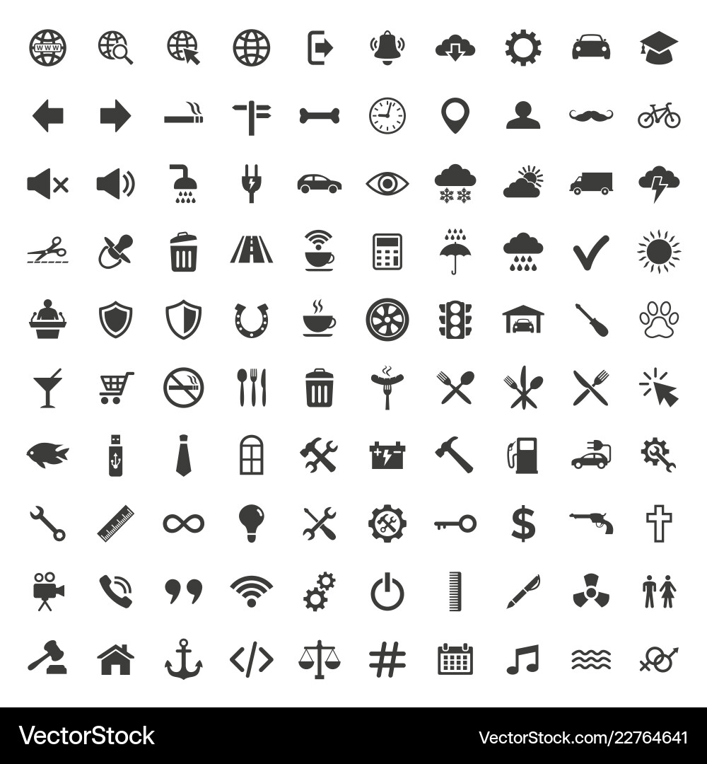 Web and mobile icons set on white background Web and mobile icons set on white background vector image