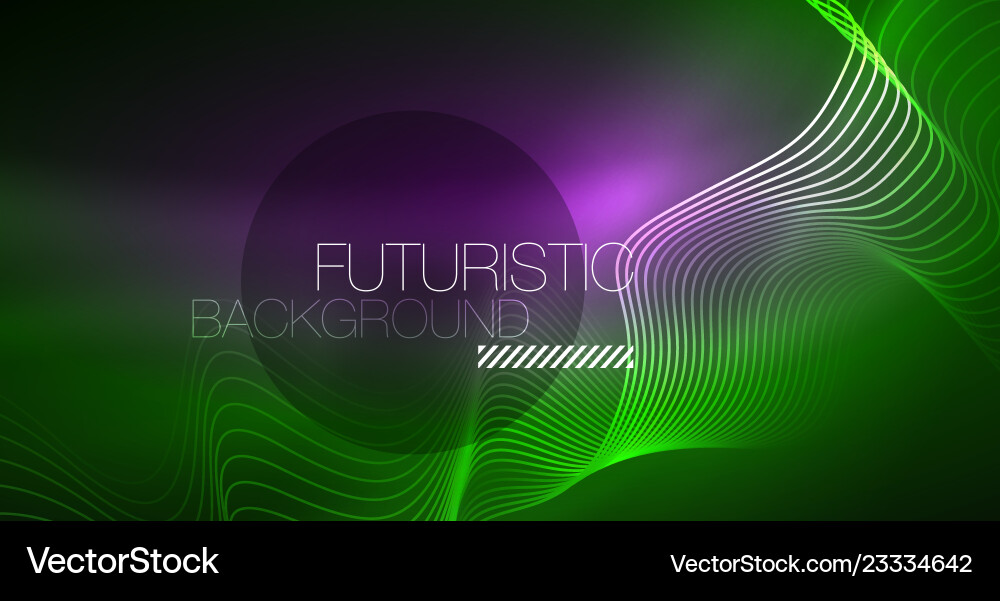Abstract shiny glowinng color wave design element Vector Image