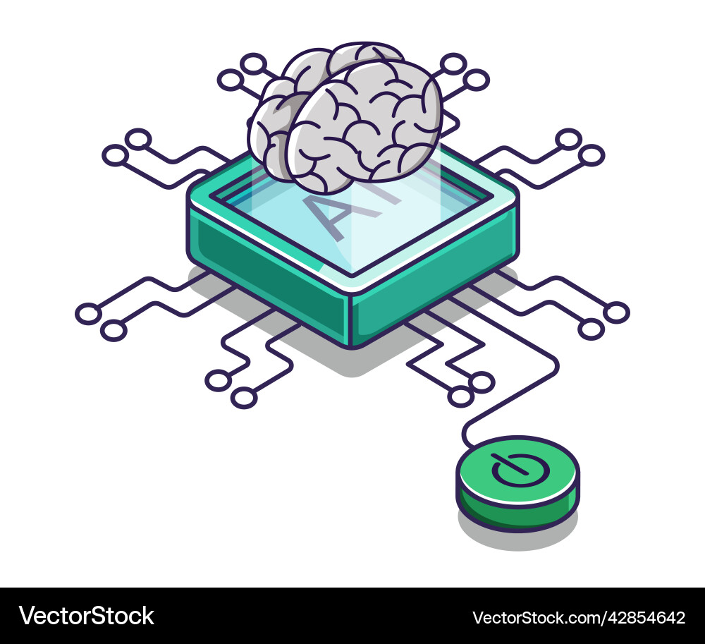 Artificial intelligence network concept Artificial intelligence network concept vector image