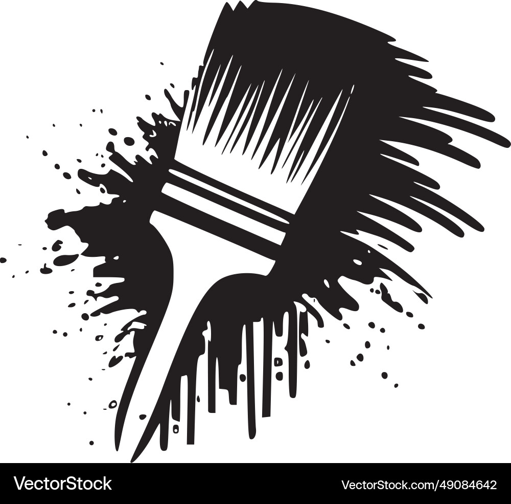 Brush - hochwertiges Logo ideal für T-Shirt Brush - hochwertiges Logo ideal für T-Shirt vektorbild