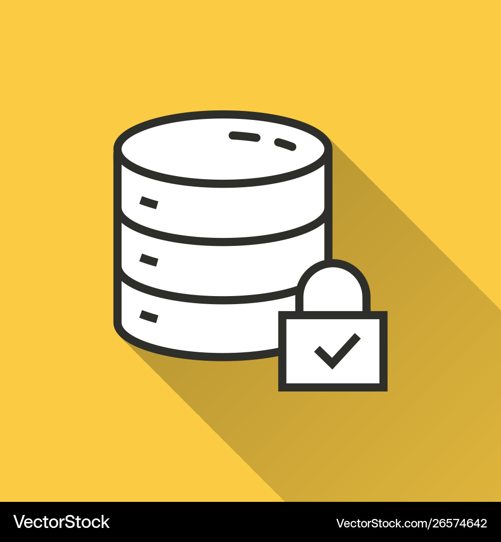 Data security - icon for graphic and web vector image
