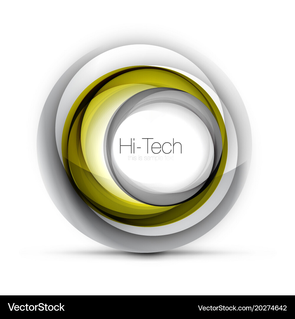 Digital techno sphere web banner button or icon Vector Image