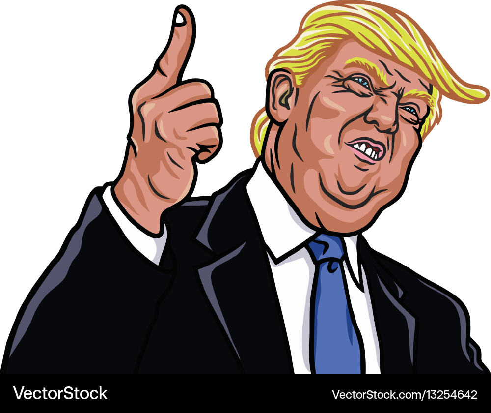 Donald trump portrait vector image