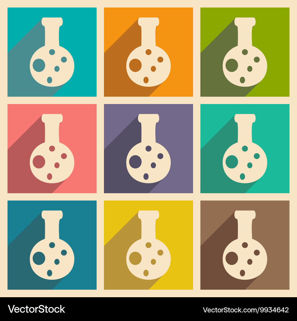 Flat with shadow concept and mobile application vector image