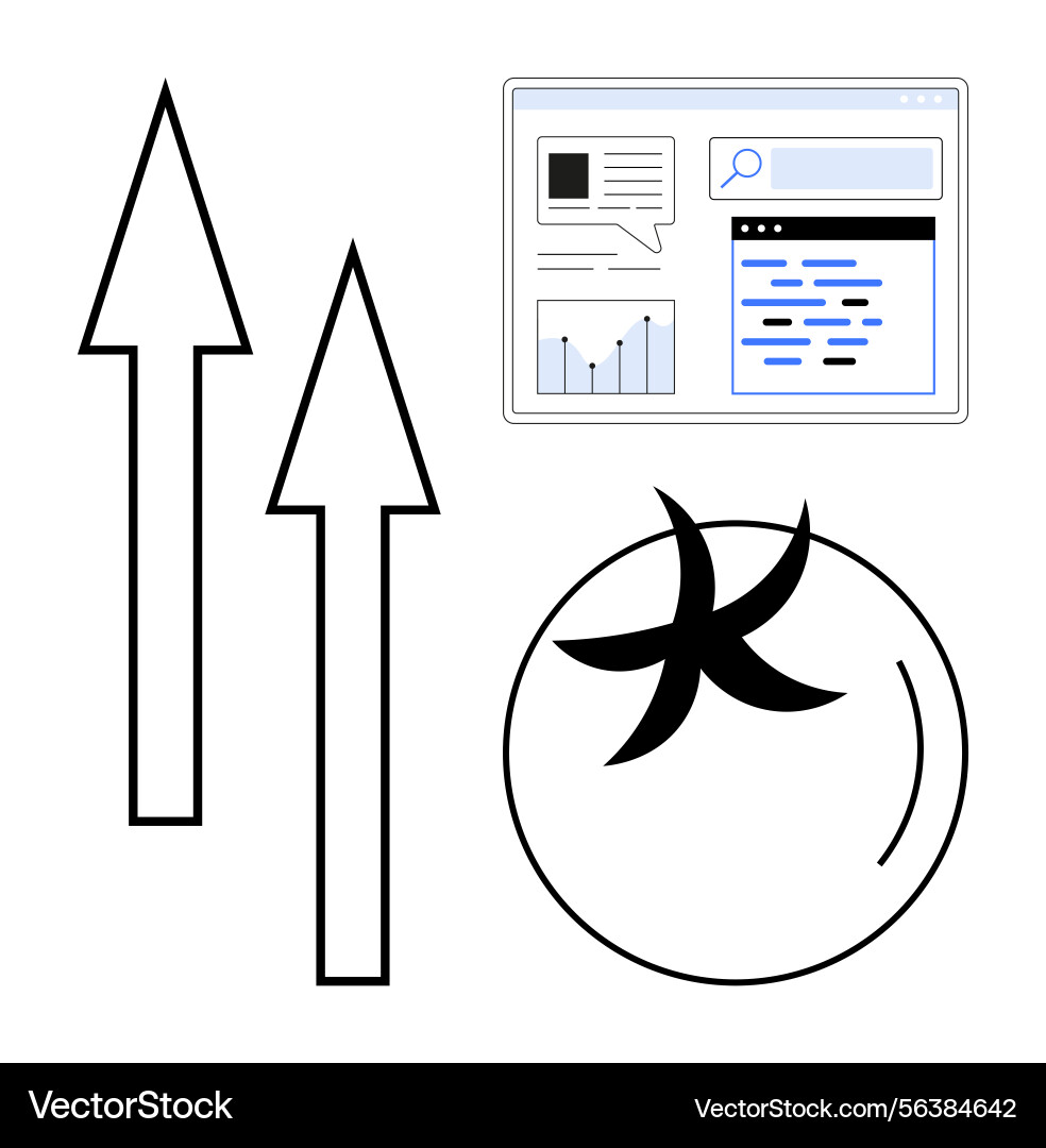 Growth and progress concept with arrows data Growth and progress concept with arrows data vector image