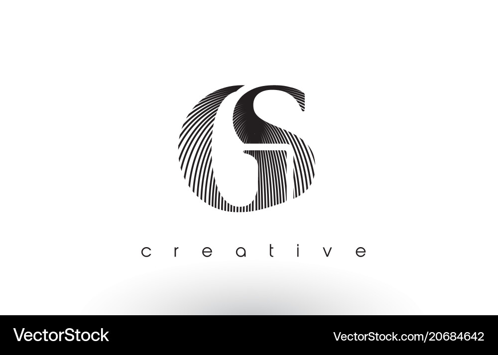 GS Monogram Logo - Elegant Lines Royalty Free Vector Image