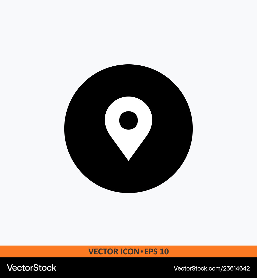 Location icon round button for your website Location icon round button for your website vector image