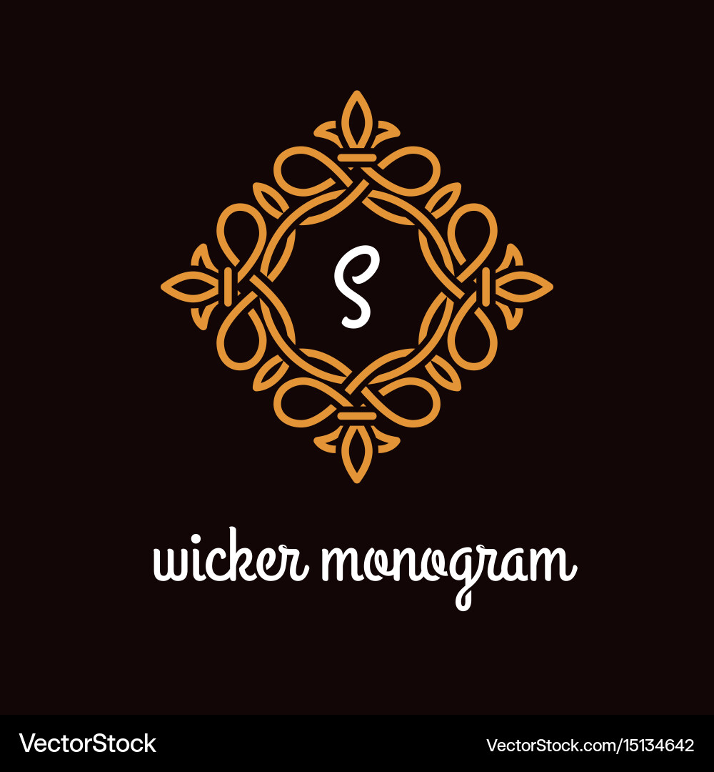 Overlapping S Monogram vector image