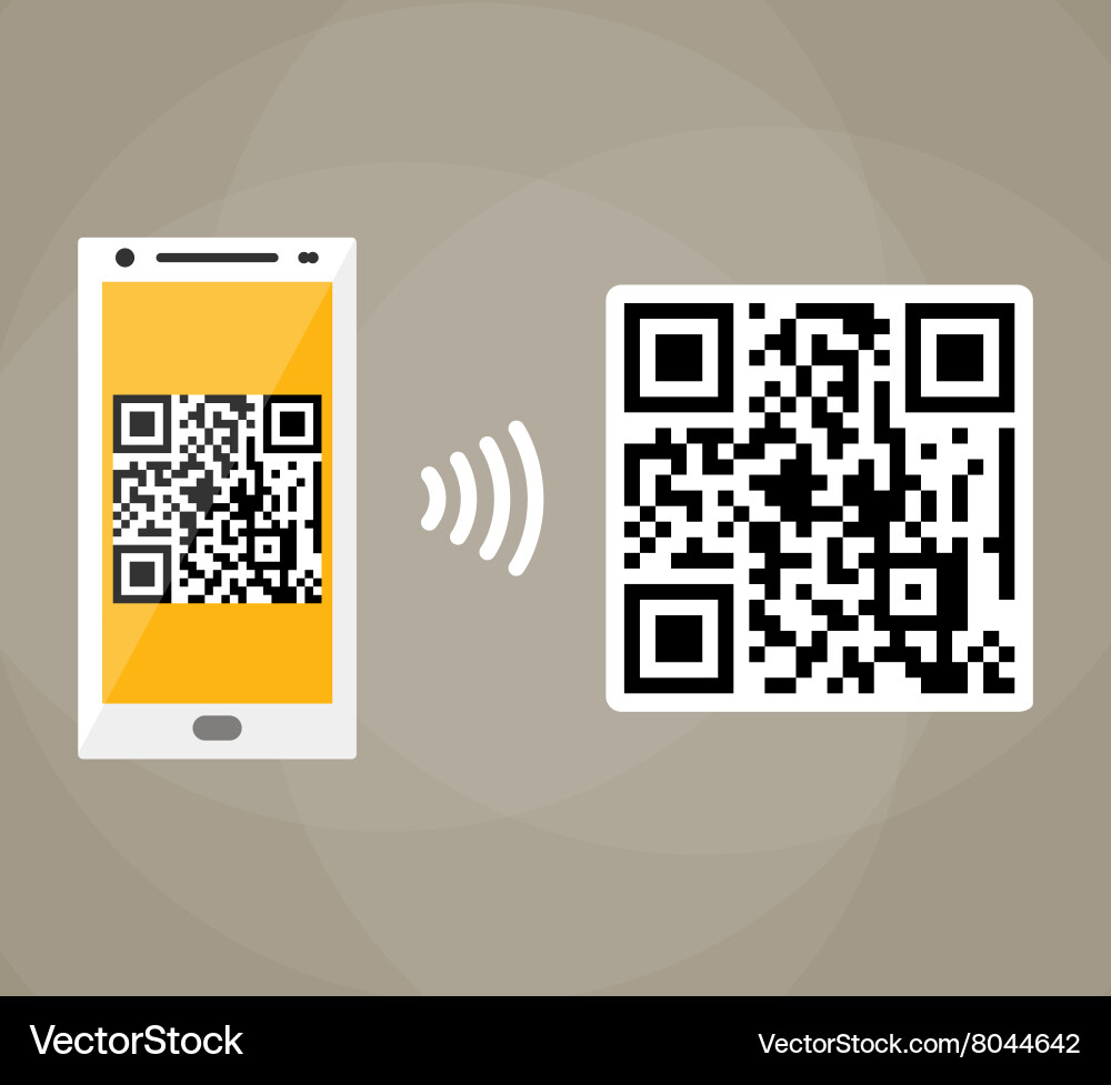 Qr code scanning by mobile phone vector image