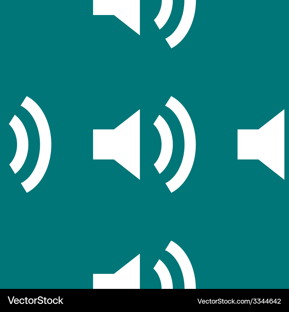 Speaker web icon flat design seamless pattern Vector Image