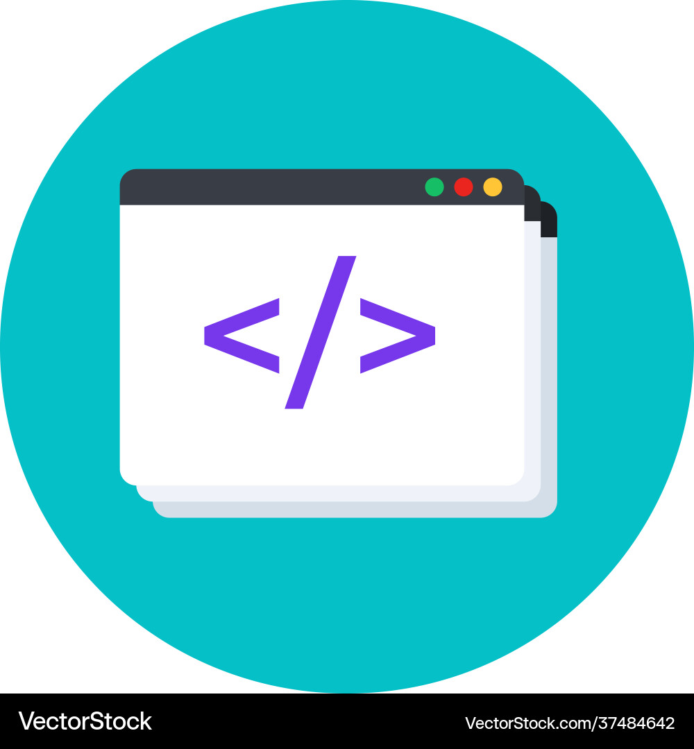 Web coding vector image
