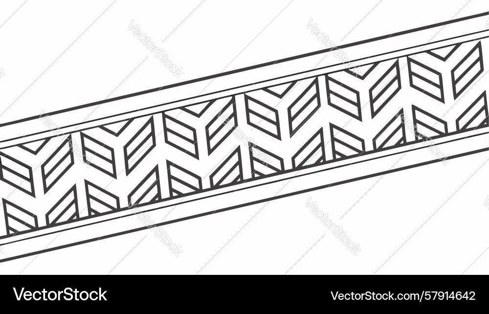 Zigzag geometric pattern border dynamic linear Vector Image