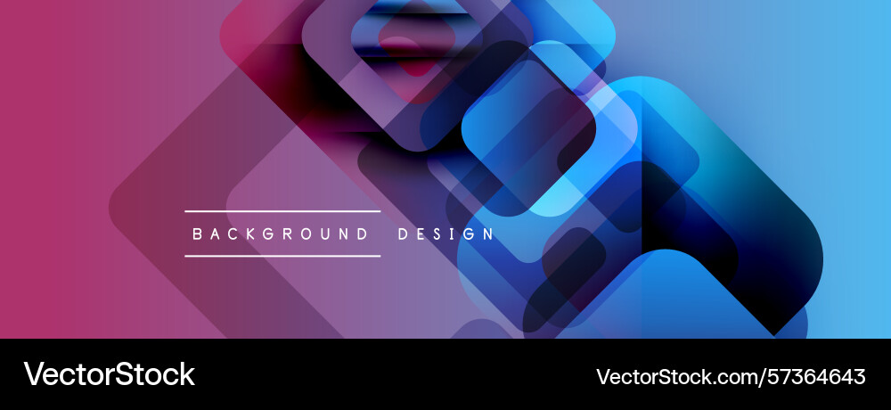 Abstract geometric shapes overlap creating Vector Image
