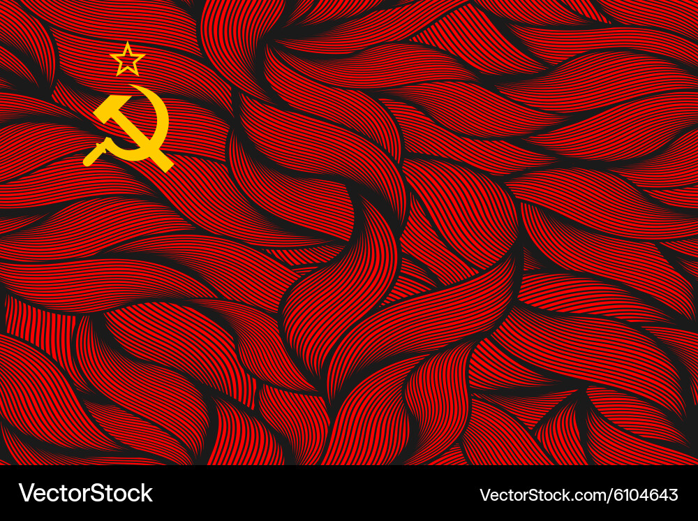 Abstract textured flag of soviet union vector image