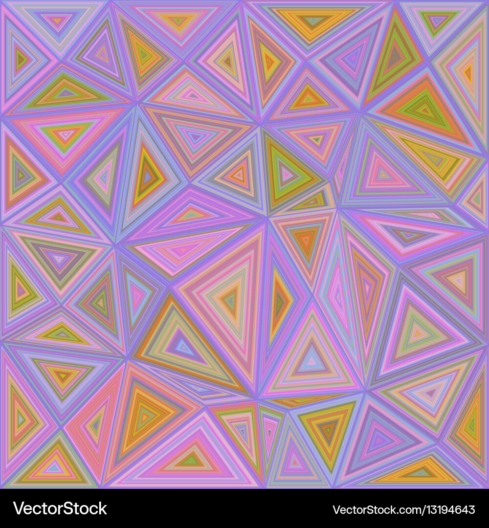 Abstract triangle mosaic tile background design vector image
