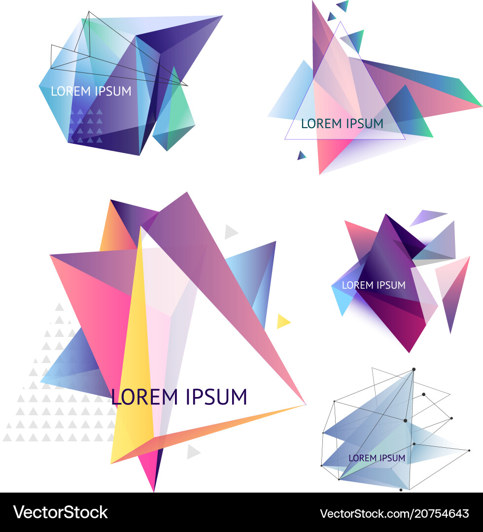 Abstract Triangle Set vector image