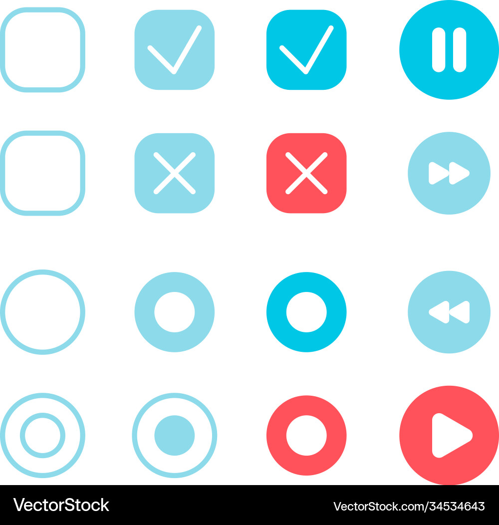 Audio player settings ui elements kit Audio player settings ui elements kit vector image