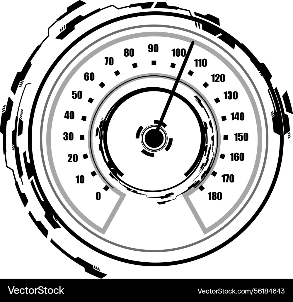 Auto speedometer dashboard with digits scale Vector Image