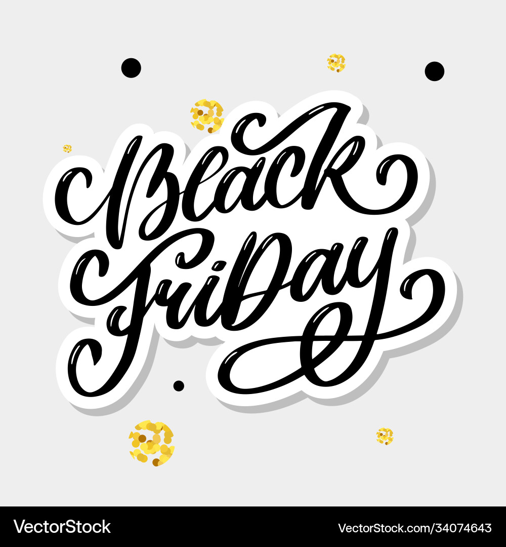 Black friday calligraphic designs retro style Black friday calligraphic designs retro style vector image