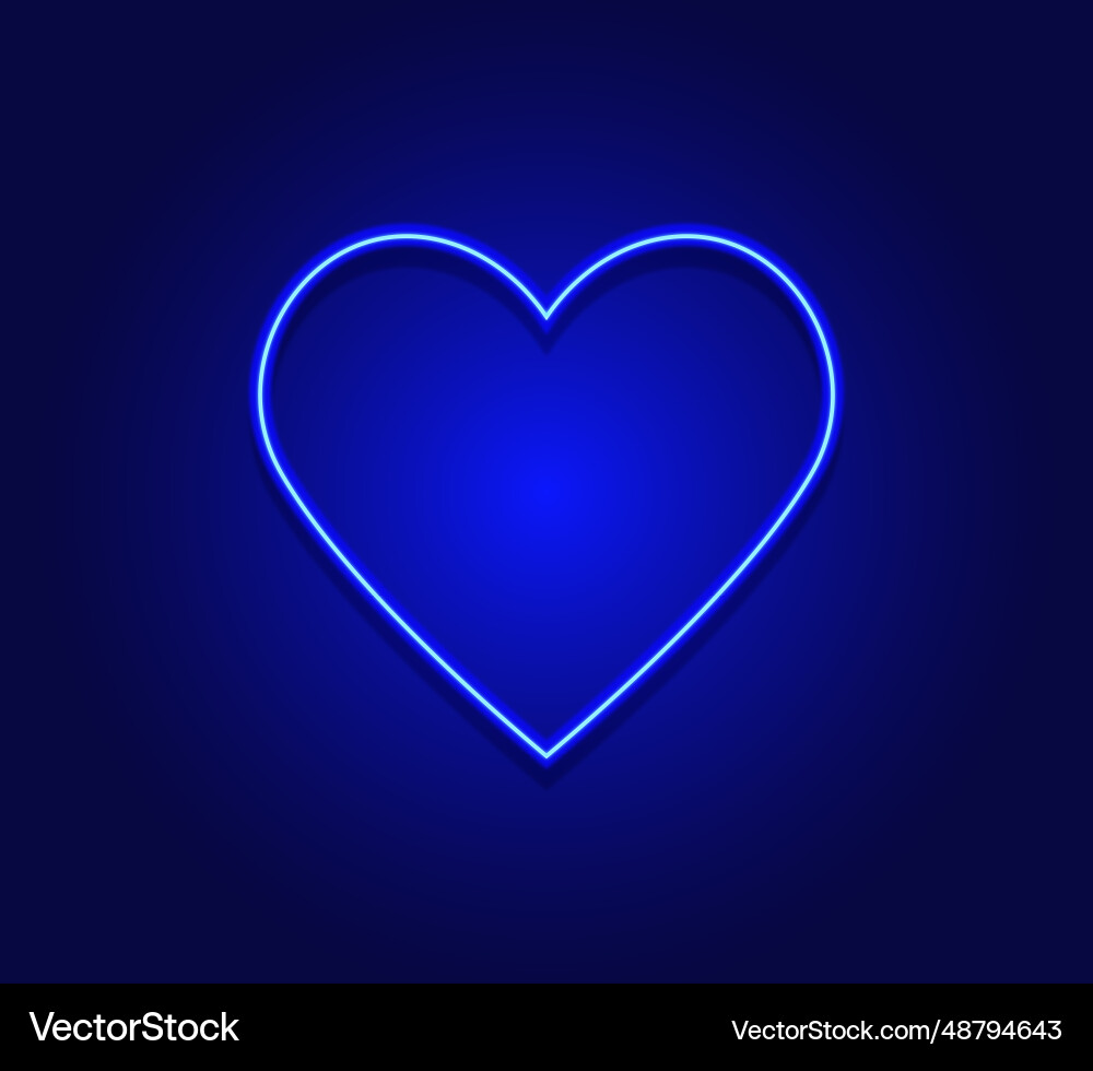 Blaue Neon Herzen Hintergrund Blaue Neon Herzen Hintergrund vektorbild