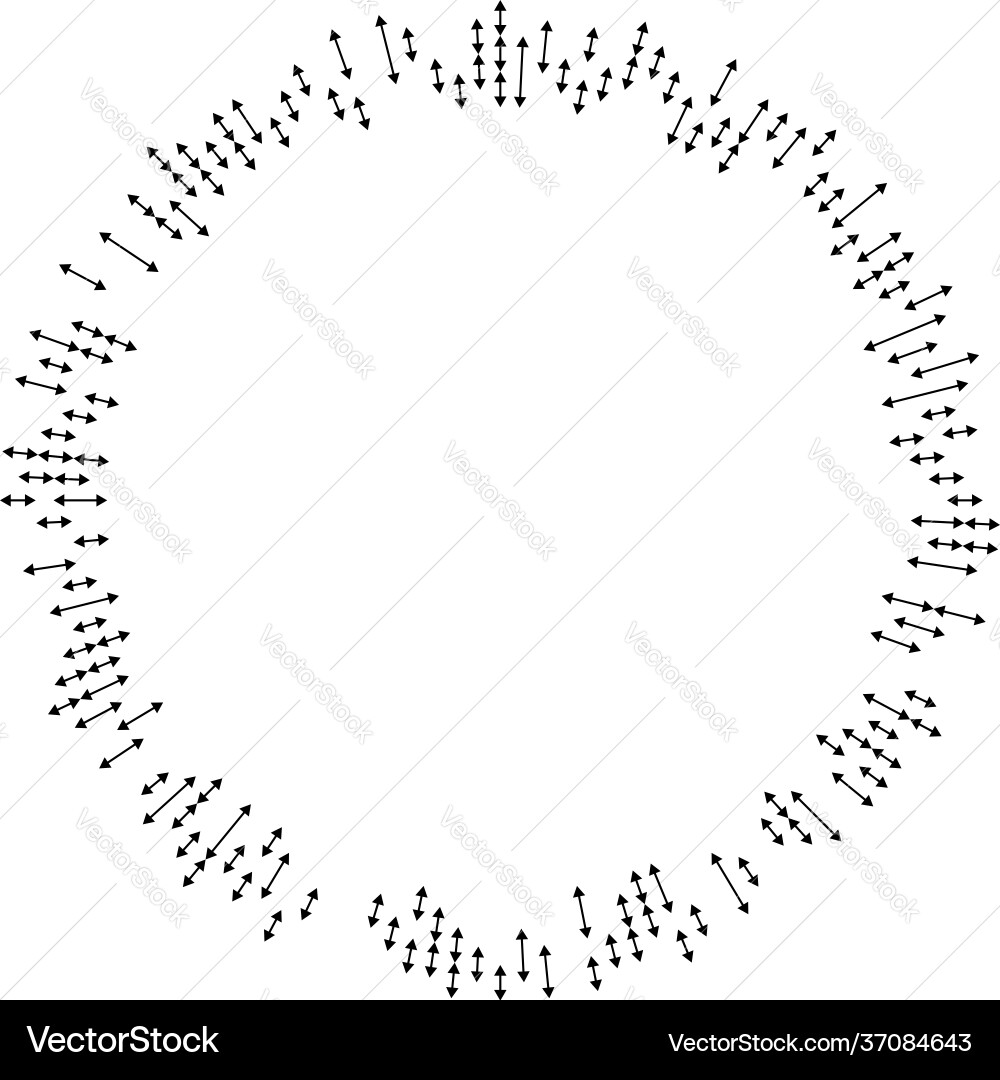 Circular concentric arrows in opposite direction Vector Image