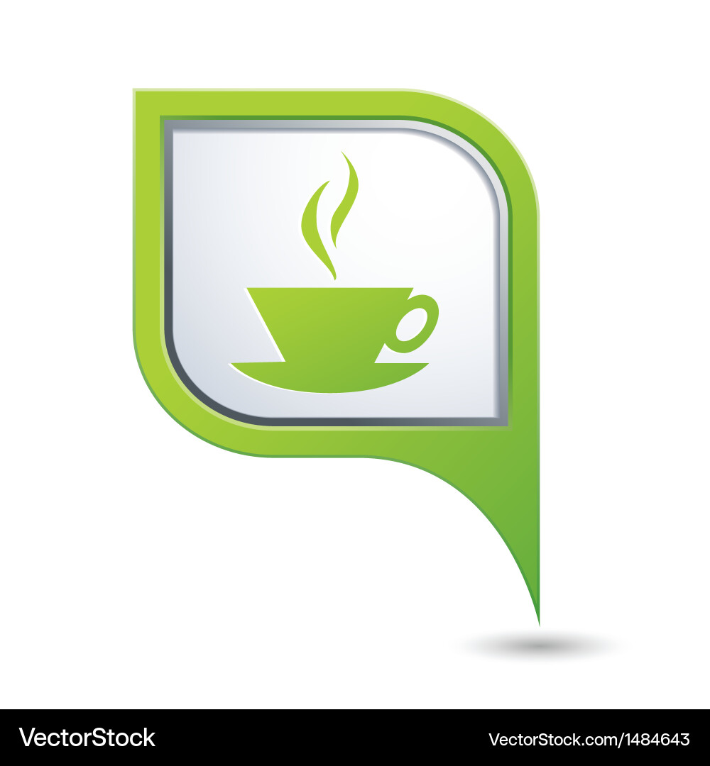 Coffee Pointer Map Icon vector image