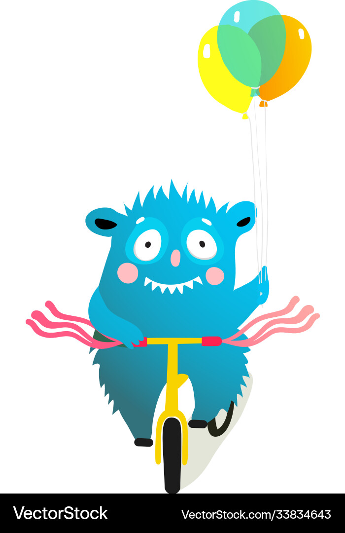 Fahrraddekoration Parade Monster für Kinder Fahrraddekoration Parade Monster für Kinder vektorbild
