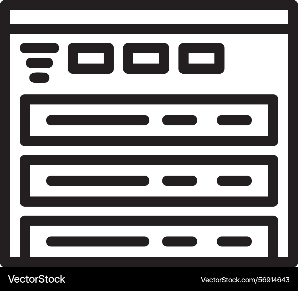 Filter linear style icon design vector image