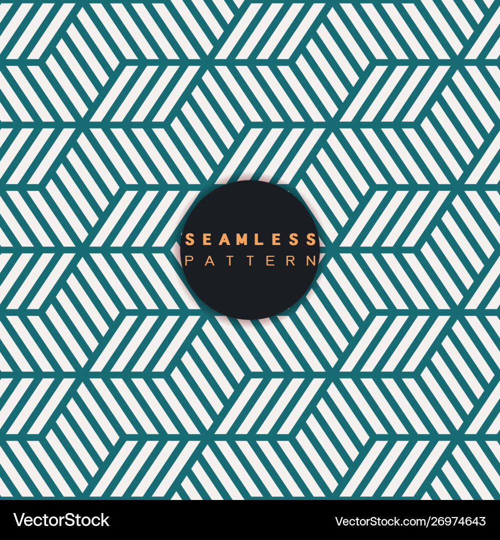 Geometric Cube & Hexagon Pattern vector image