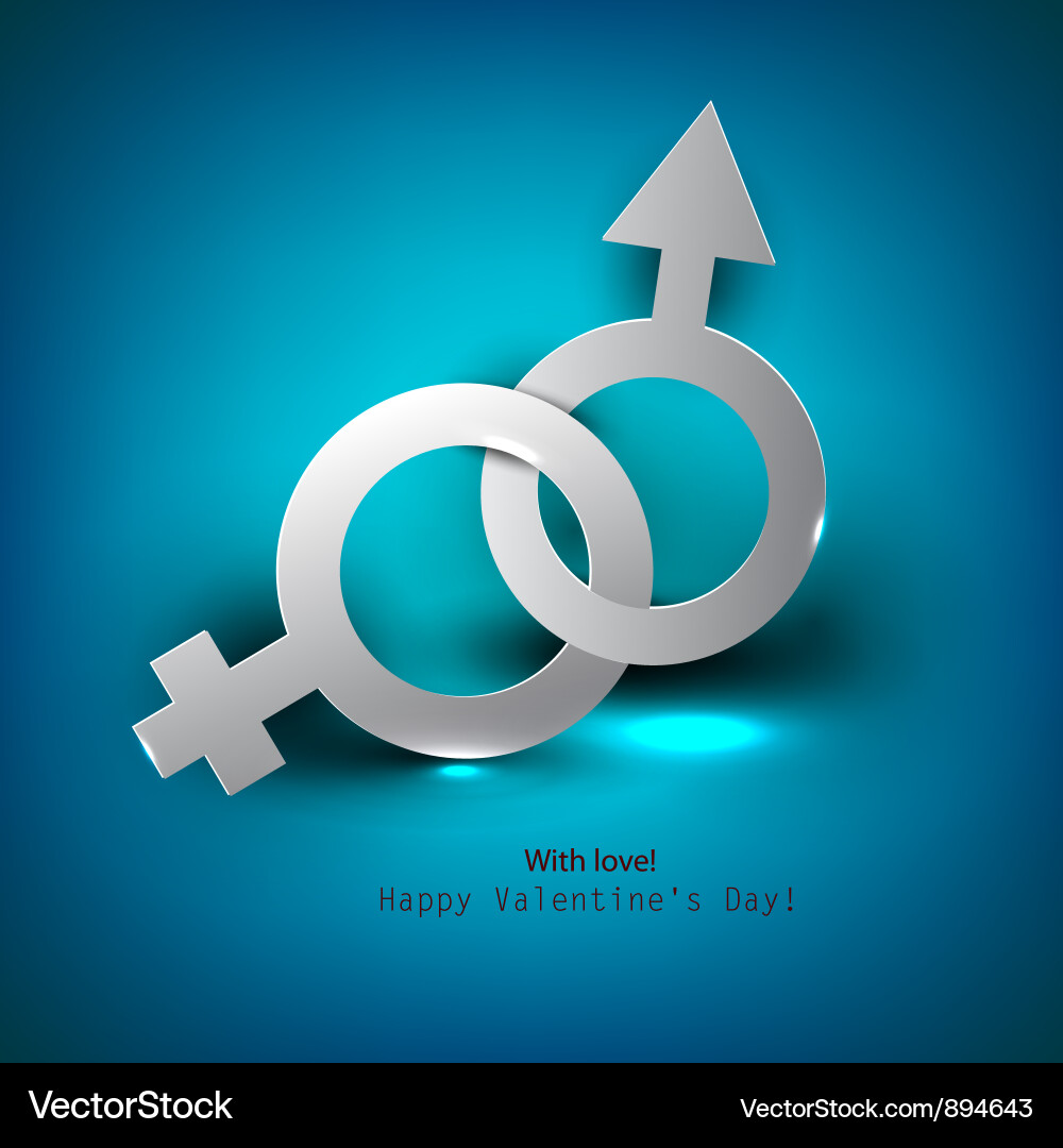 Male female symbols Vector Image