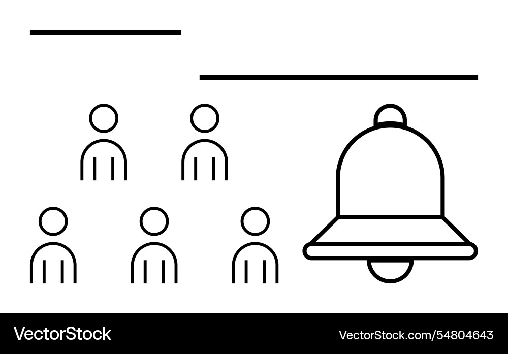Notification system concept with user icons Vector Image