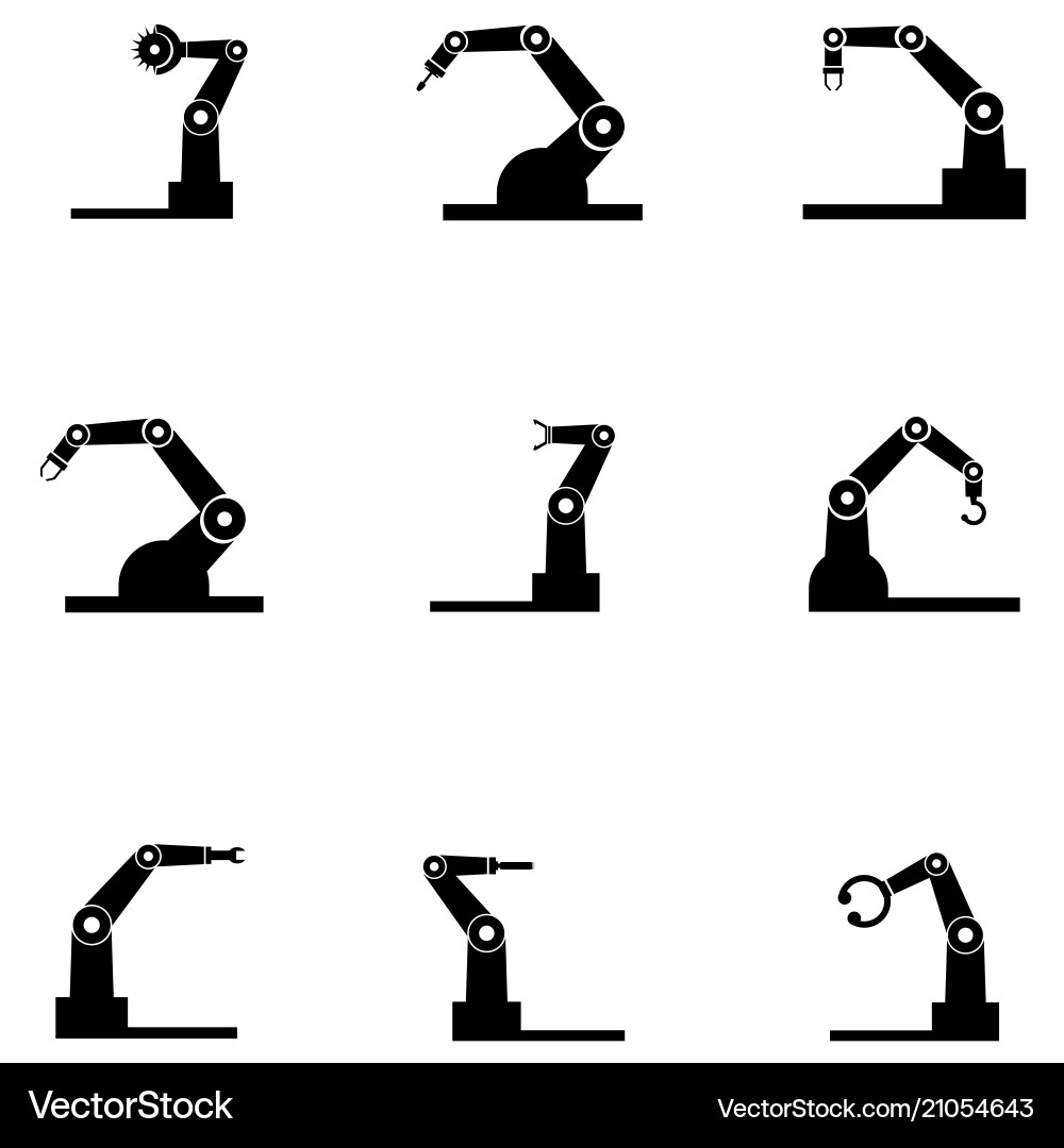 Robot icon set Vector Image
