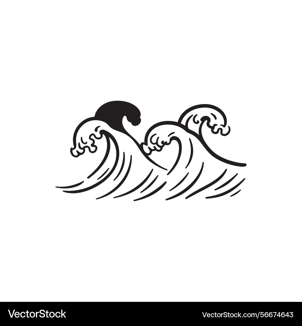 Sea wave pattern with transparent background Vector Image