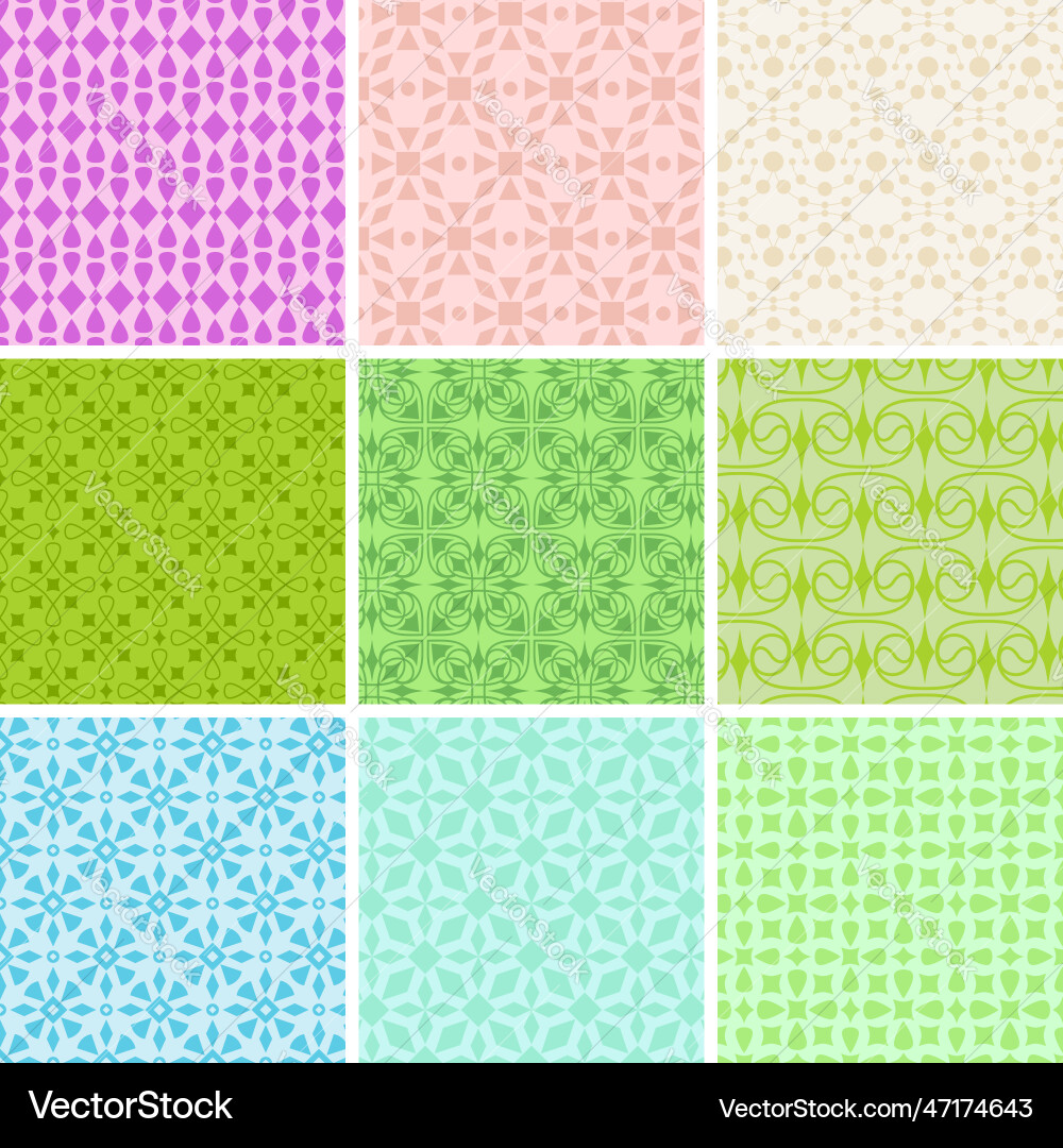 Set of seamless repeating abstract backgrounds Set of seamless repeating abstract backgrounds vector image