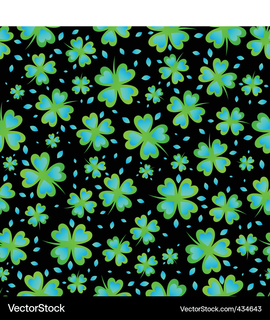St. Patrick's Day Clover Pattern Vector Image