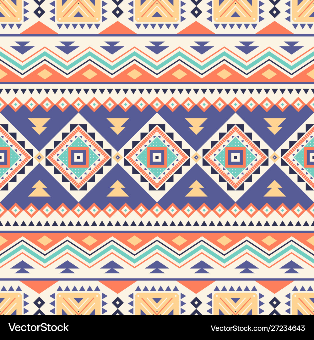 Tribal geometric seamless pattern Royalty Free Vector Image