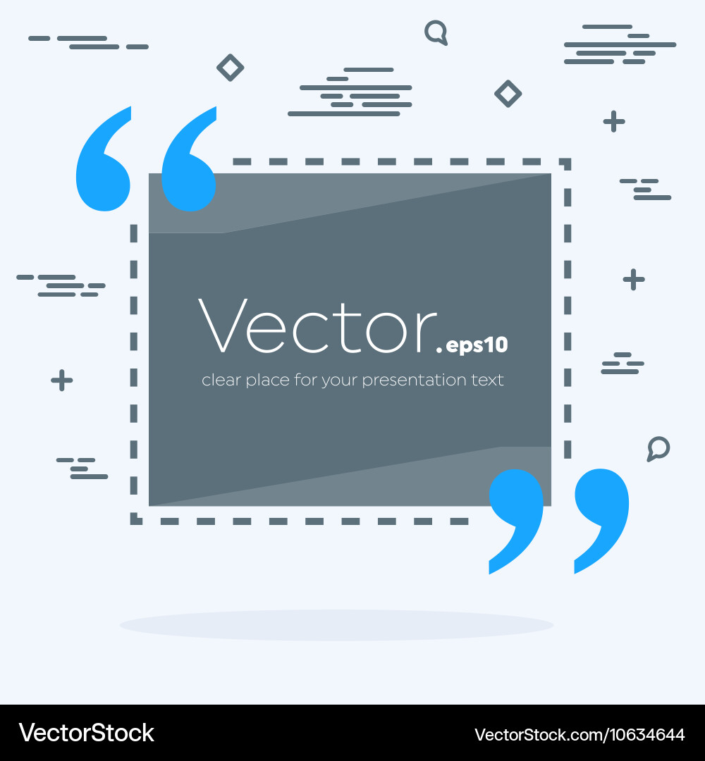 Abstract concept empty speech square quote Vector Image