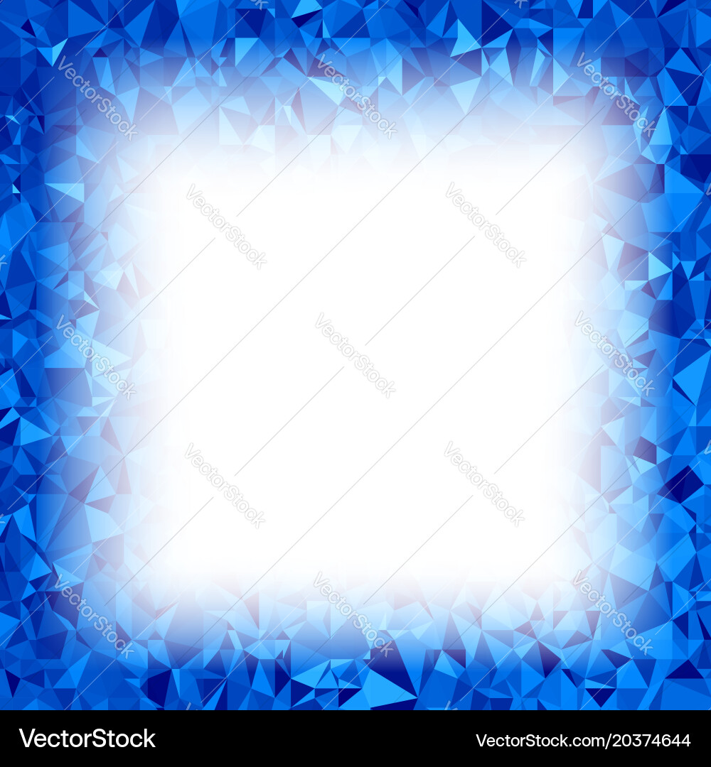 Blue polygonal background triangular pattern low vector image
