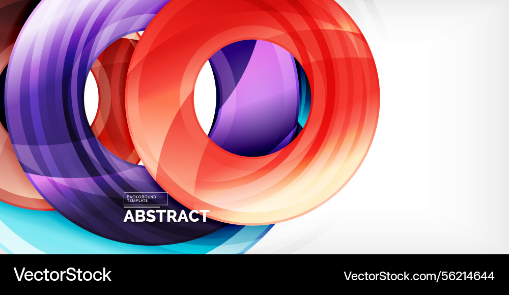 Bright abstract design features layered circular Bright abstract design features layered circular vector image