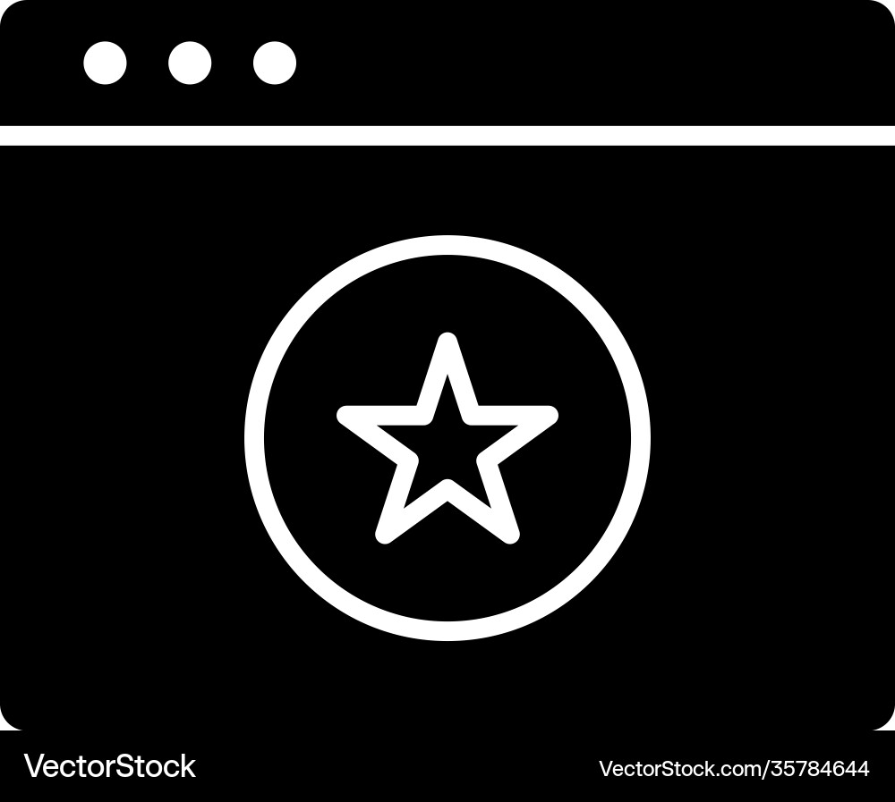 Browser rating icon Vector Image
