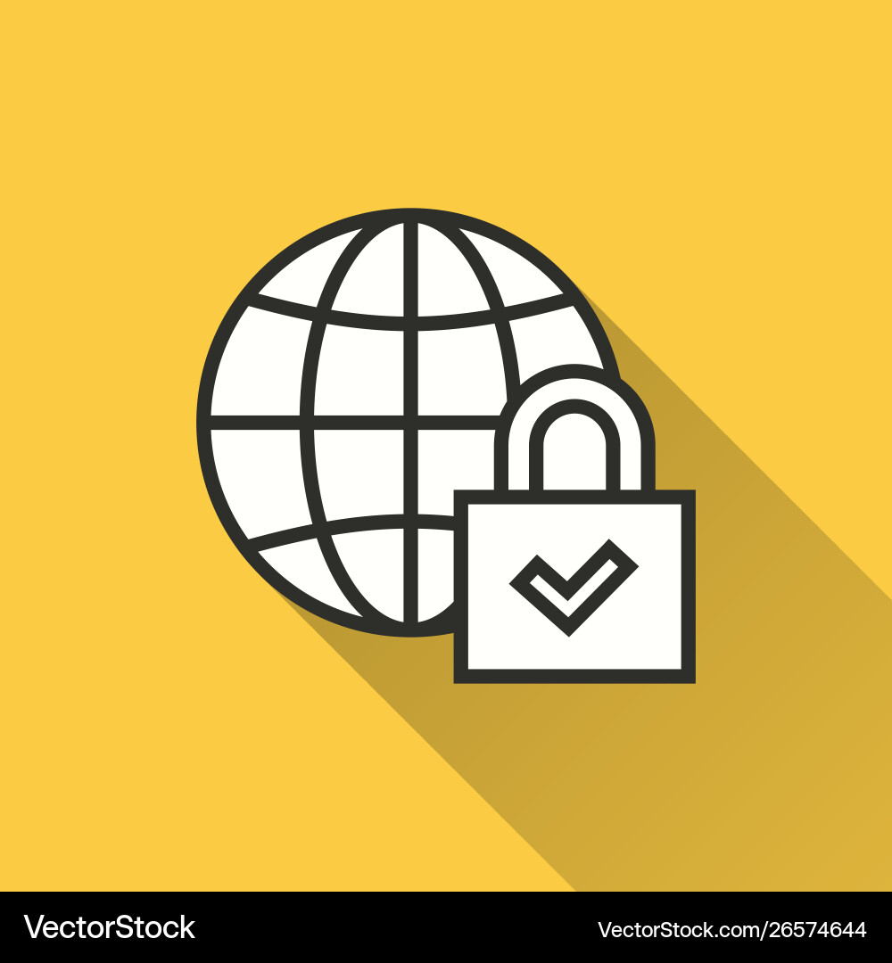 Data security - icon for graphic and web vector image
