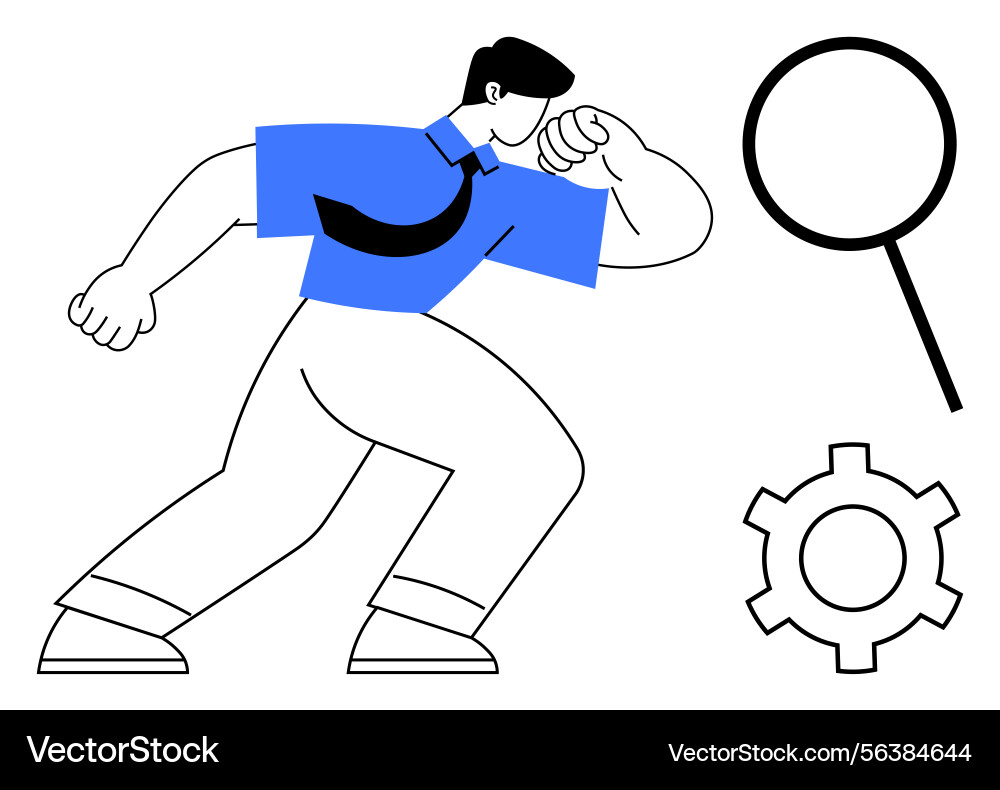 Dynamic professional searching for solutions Dynamic professional searching for solutions vector image