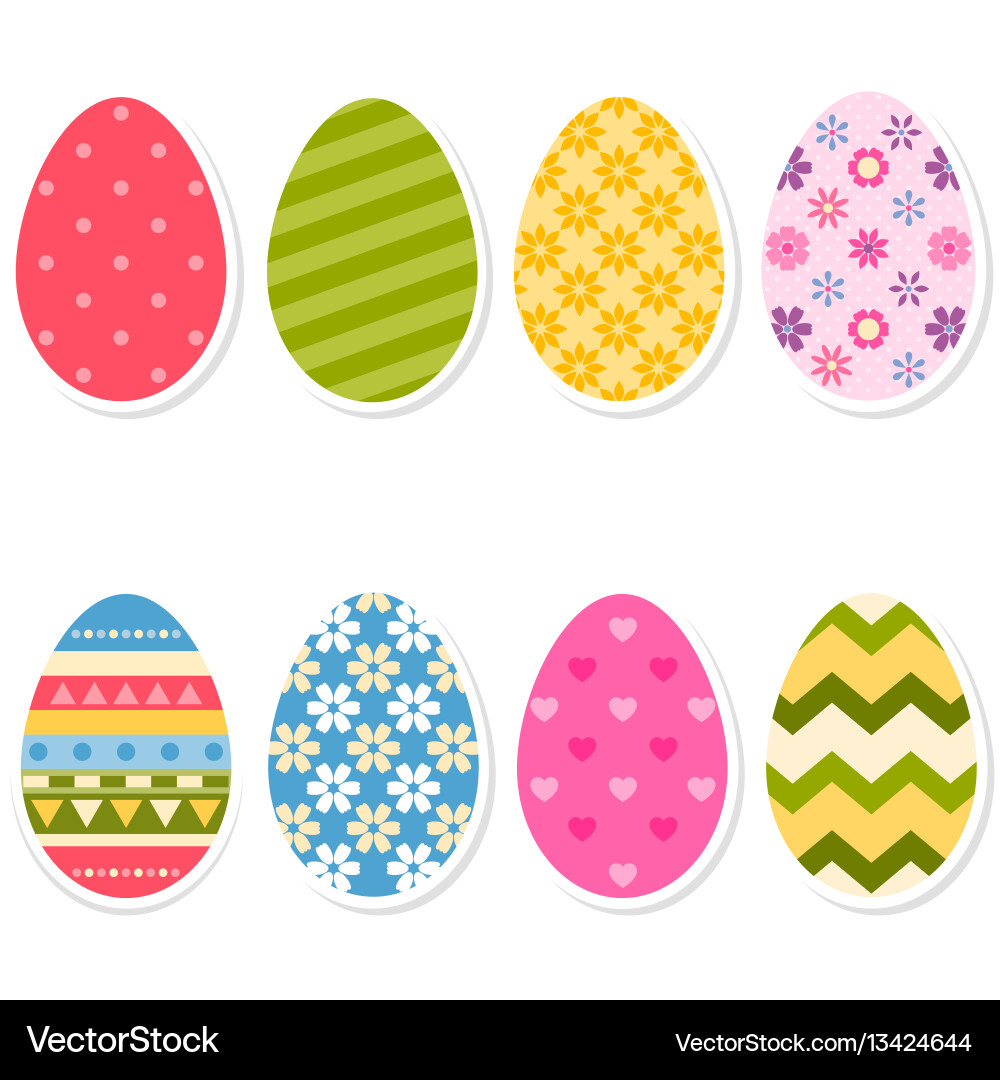 Easter eggs icons vector image