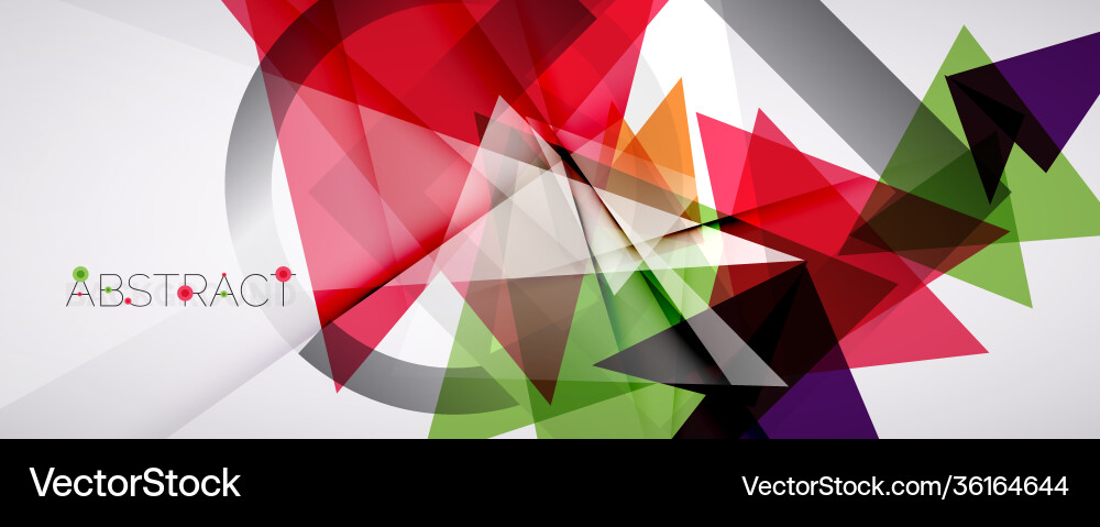 Geometric abstract background color triangle vector image